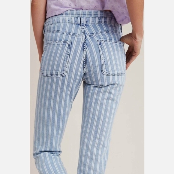Anthropologie X Pilcro And The Letterpress Striped Button-fly Jeans - Picture 2 of 8